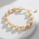 Golden Cocoon Pearl Bracelet