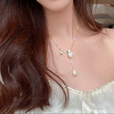 Ethereal Rose Pendant Necklace