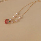 Peach Blossom Pearl Necklace