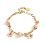 Blossom Peach Charm Bracelet