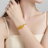 Sunflower Bee Charm Bracelet