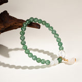 Green Strawberry Crystal & Jade Gourd Bracelet
