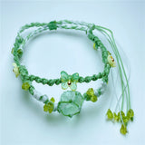 Green Fluorite Woven Crystal Bracelet