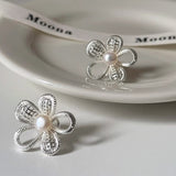 Baroque Bloom Silver Earrings