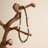 Emerald Green Clear Double Wrap Bracelet