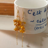 Golden Bloom Drop Earrings