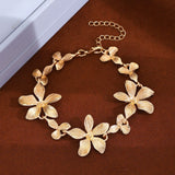 Golden Blossom Flower Bracelet