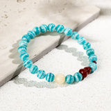Zebra Amazonite & Jadeite Gourd Bracelet