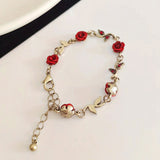 Rose Bloom Charm Bracelet