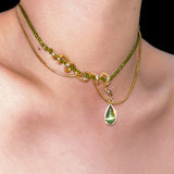 Emerald Serpent Charm Necklace