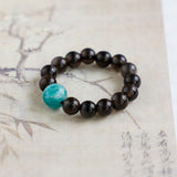 Zebra Amazonite & Silver Sheen Obsidian Ring