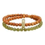 Harmony Jade Sandalwood Mala Bracelet
