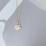 Golden Lotus Pendant Necklace