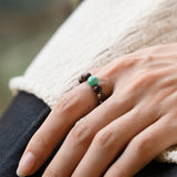 Agarwood Matrix Turquoise Focus Ring