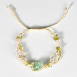 Crystal Macrame Bracelet with Raw Stones