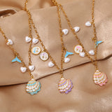 Mermaid Charm Pearl Necklace