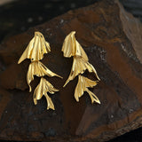 Golden Mermaid Tail Earrings