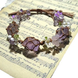 Amethyst & Floral Bracelet