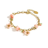 Blossom Peach Charm Bracelet