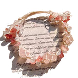 Raw Rose Quartz Macrame Bracelet