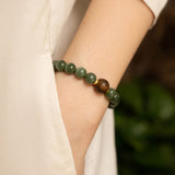 Qi Nan Agarwood & Celestial Jade Beaded Bracelet