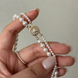 Retro Twist Pearl Choker Necklace