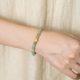 Hetian Jade &amp; Mantra Bead Bracelet