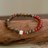 Harmony Wood & Stone Bracelet