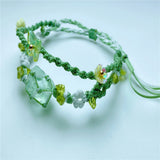 Green Fluorite Woven Crystal Bracelet