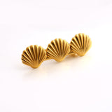 Golden Shell Barrette Clip