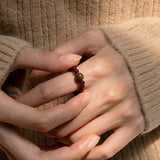 Garnet & Agarwood Energy Ring