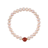Southern Red Agate Pearl Harmony Bracelet