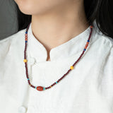 Garnet & Southern Agate Energy Necklace