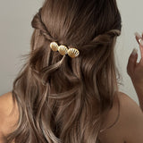 Golden Shell Barrette Clip