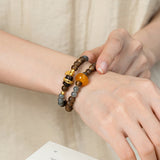 Agarwood & Smoky Amethyst Energy Bracelet