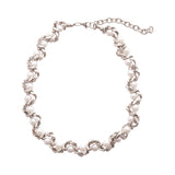 Twisted Elegance Pearl Chain Necklace