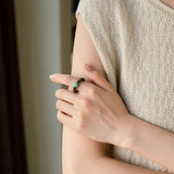 Agarwood Matrix Turquoise Focus Ring