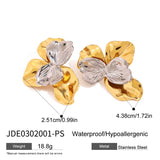 Sculpted Metallic Orchid Earrings