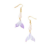 Mermaid Tail Pearl Drop Earrings