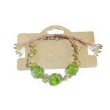 Raw Peridot Knotted Bracelet