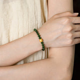 Green Jade Mantra Bead Bracelet