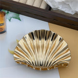 Golden Seashell Hair Claw Clip