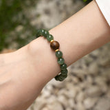 Qi Nan Agarwood & Celestial Jade Beaded Bracelet