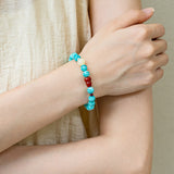 Zebra Amazonite & Jadeite Gourd Bracelet