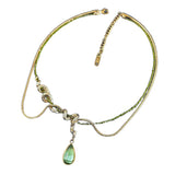 Emerald Serpent Charm Necklace
