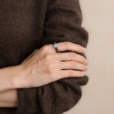 Agarwood & Aquamarine Energy Ring
