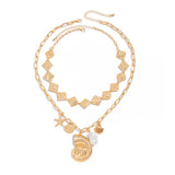 Ocean Muse Shell Layered Necklace