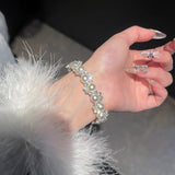 Luna Elegance Pearl & Crystal Bracelet