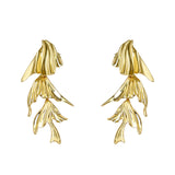 Golden Mermaid Tail Earrings