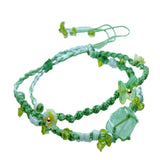 Green Fluorite Woven Crystal Bracelet